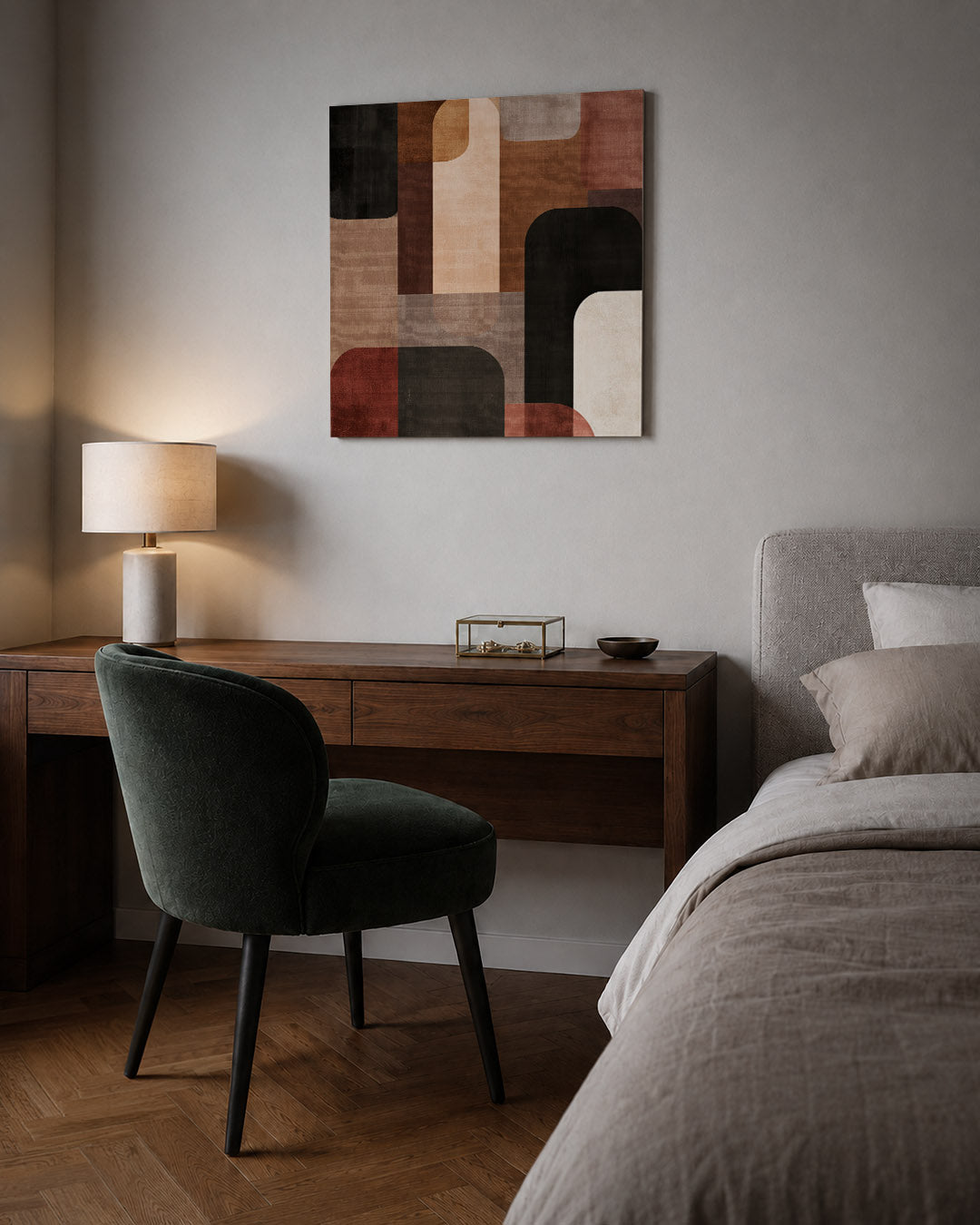 Geometrische vormen compositie Kunstwerk