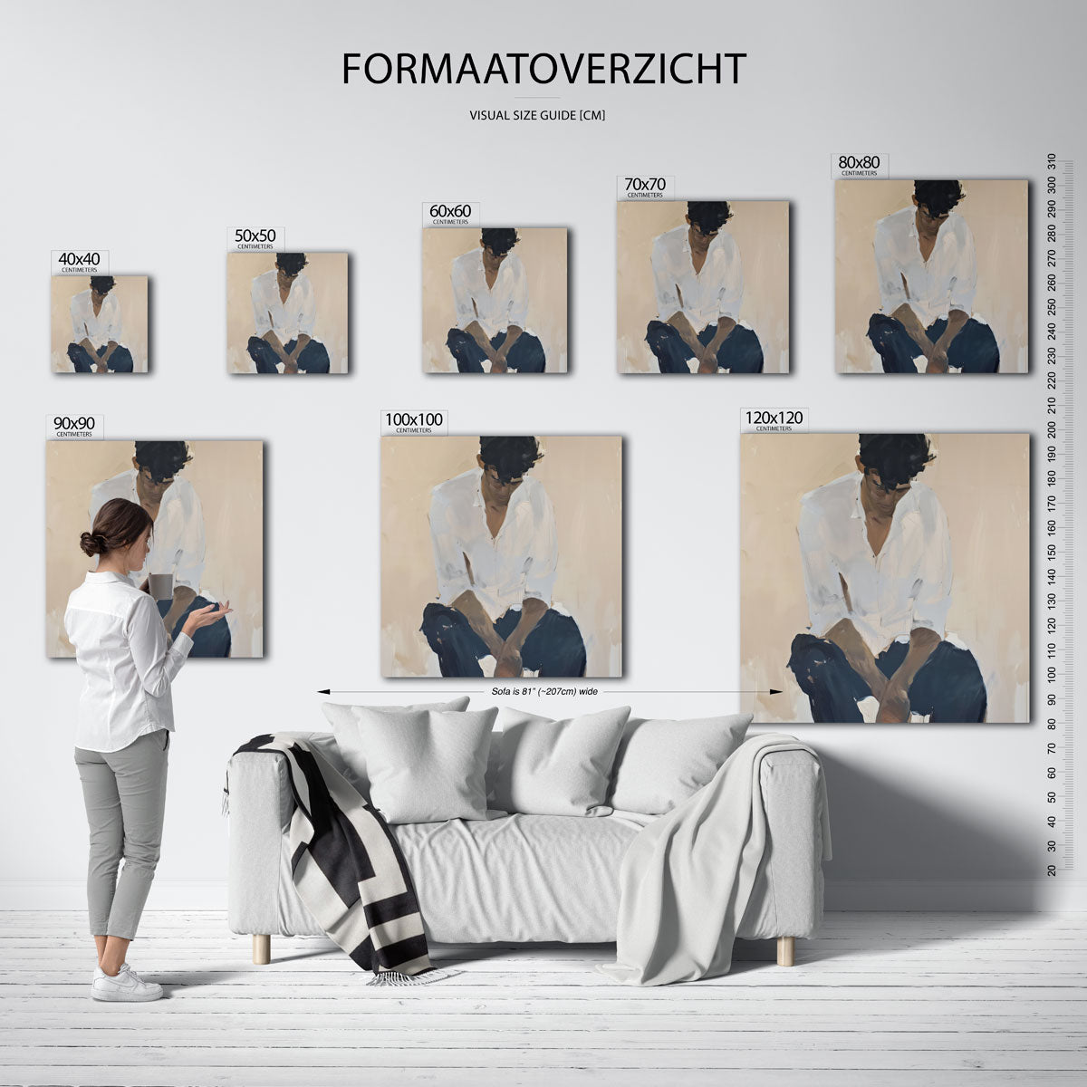 Zittende figuur Poster