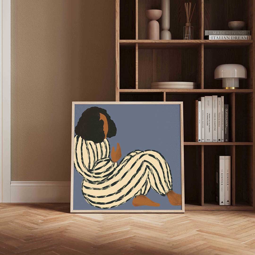 Gestreepte figuur Poster