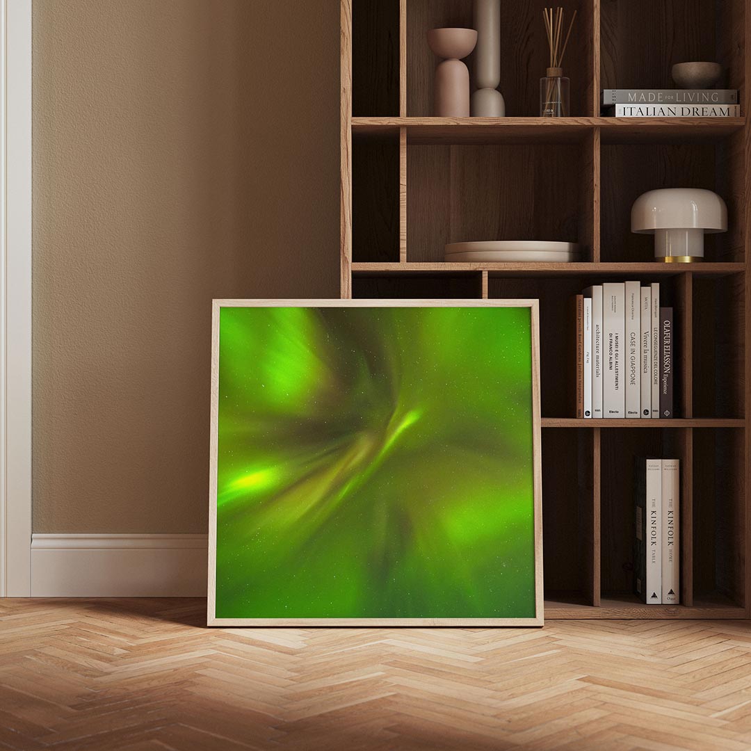 Groene lichtslierten Poster
