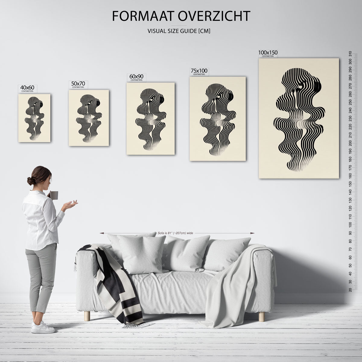 Golvende lijnen Kunstwerk
