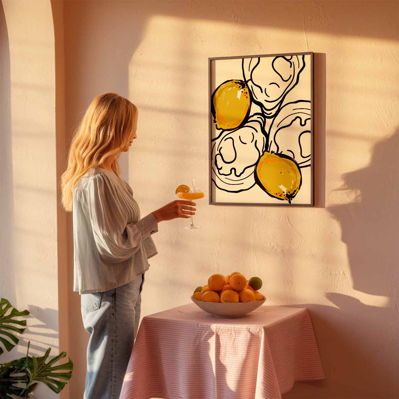Moderne Citroenillustratie Poster-WallArtistic