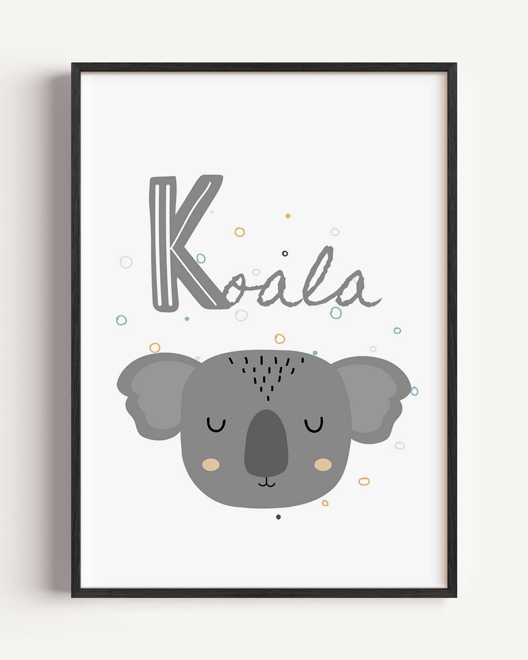 Schattige Koala Slaapkamer Poster-WallArtistic