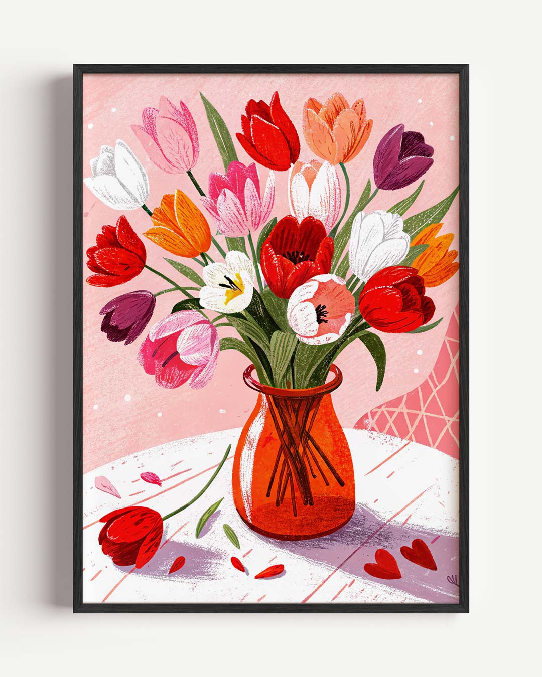 Vrolijke Tulpenbloesem Poster-WallArtistic