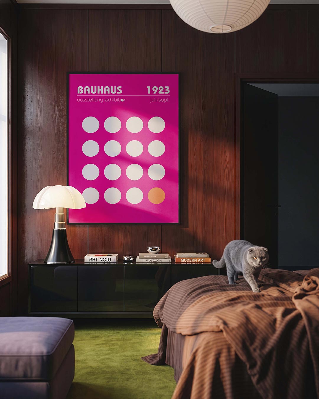 Cirkelpatroon en kleur Poster