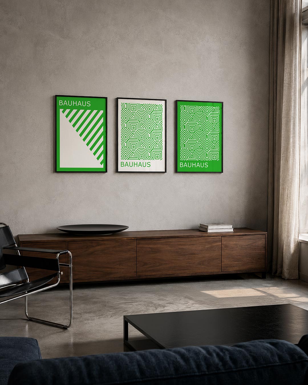 Groene lijnendans Posterset