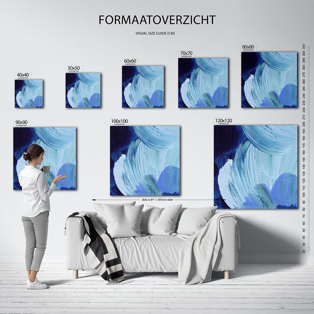 Dynamische kleurencompositie Kunstwerk