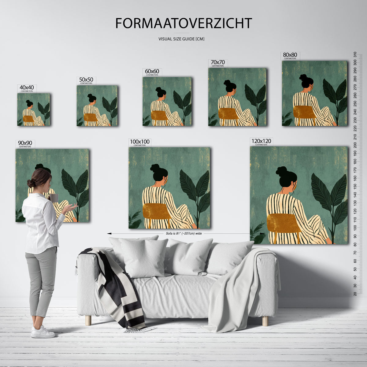 Vrouw met plant Poster