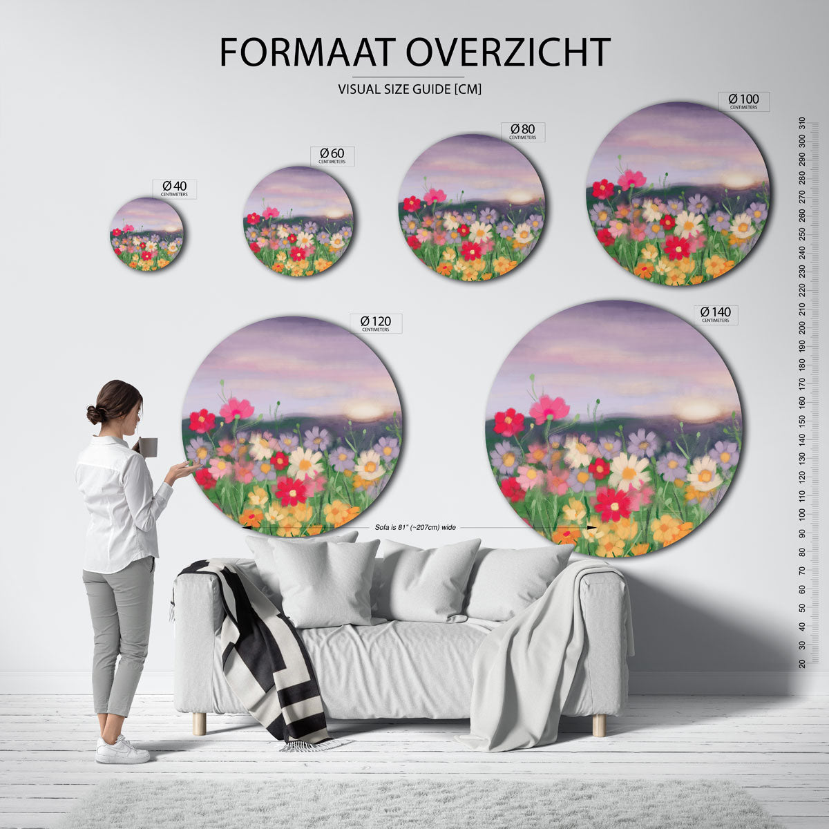Bloemenveld Muurcirkel