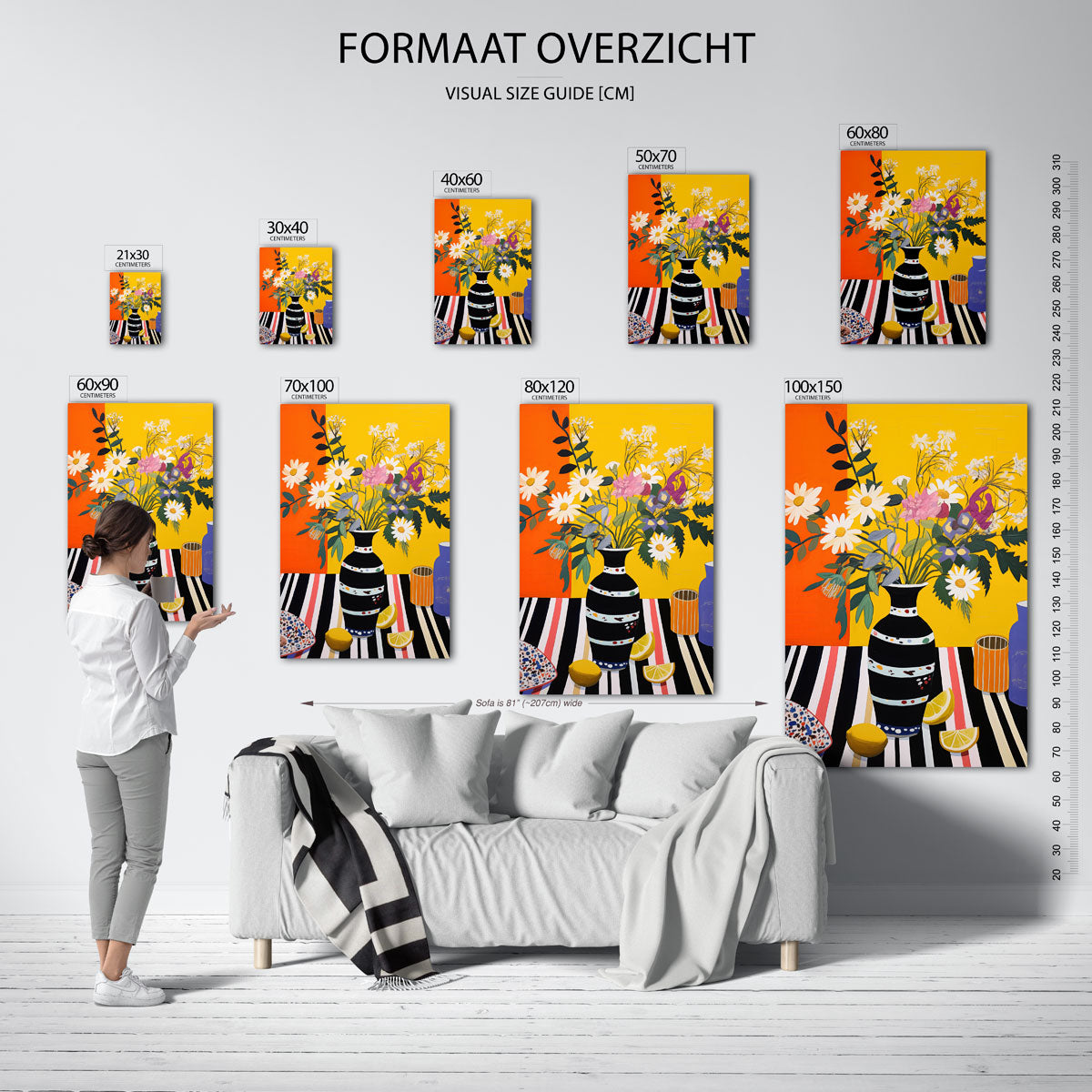 Bloemen en citroenen Poster