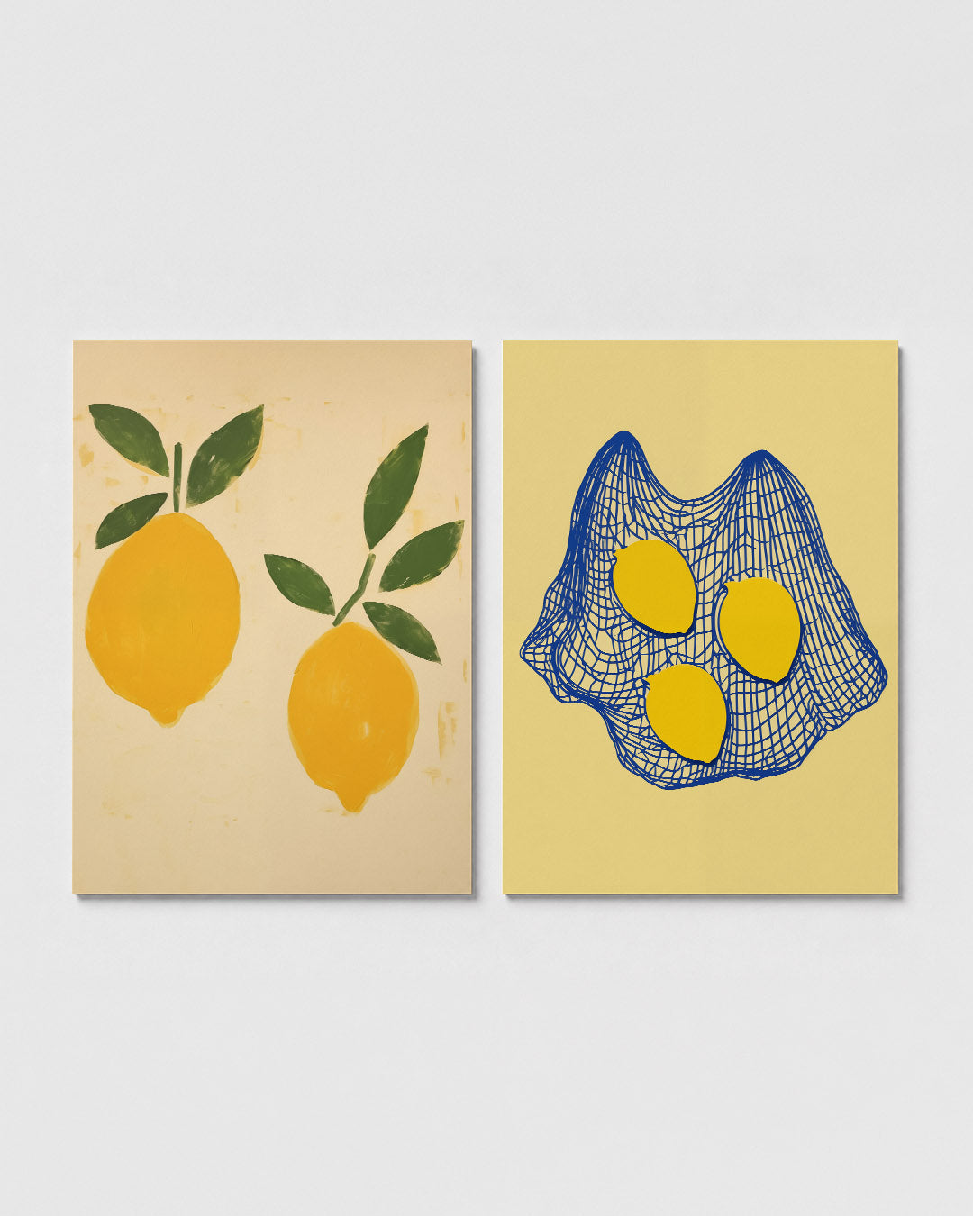 Citroen en bladeren Posterset
