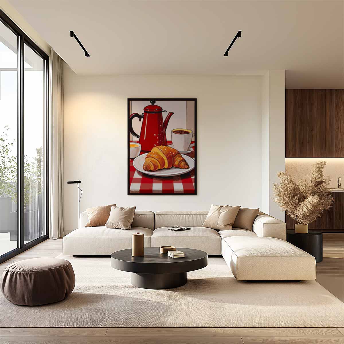 Heerlijke Franse Ontbijtsfeer Kunstwerk-canvas-dibond-plexiglas-wanddecoratie-WallArtistic