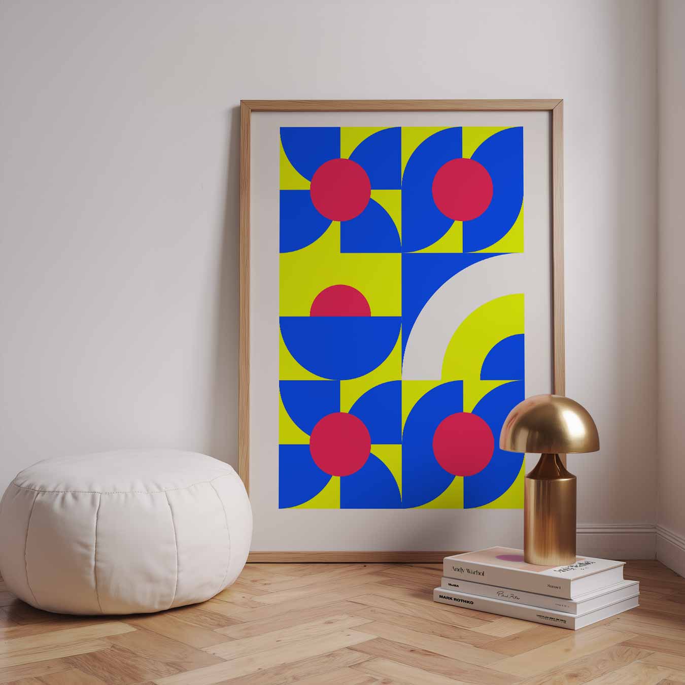 Vrolijke Geometrische Kunstposter-WallArtistic