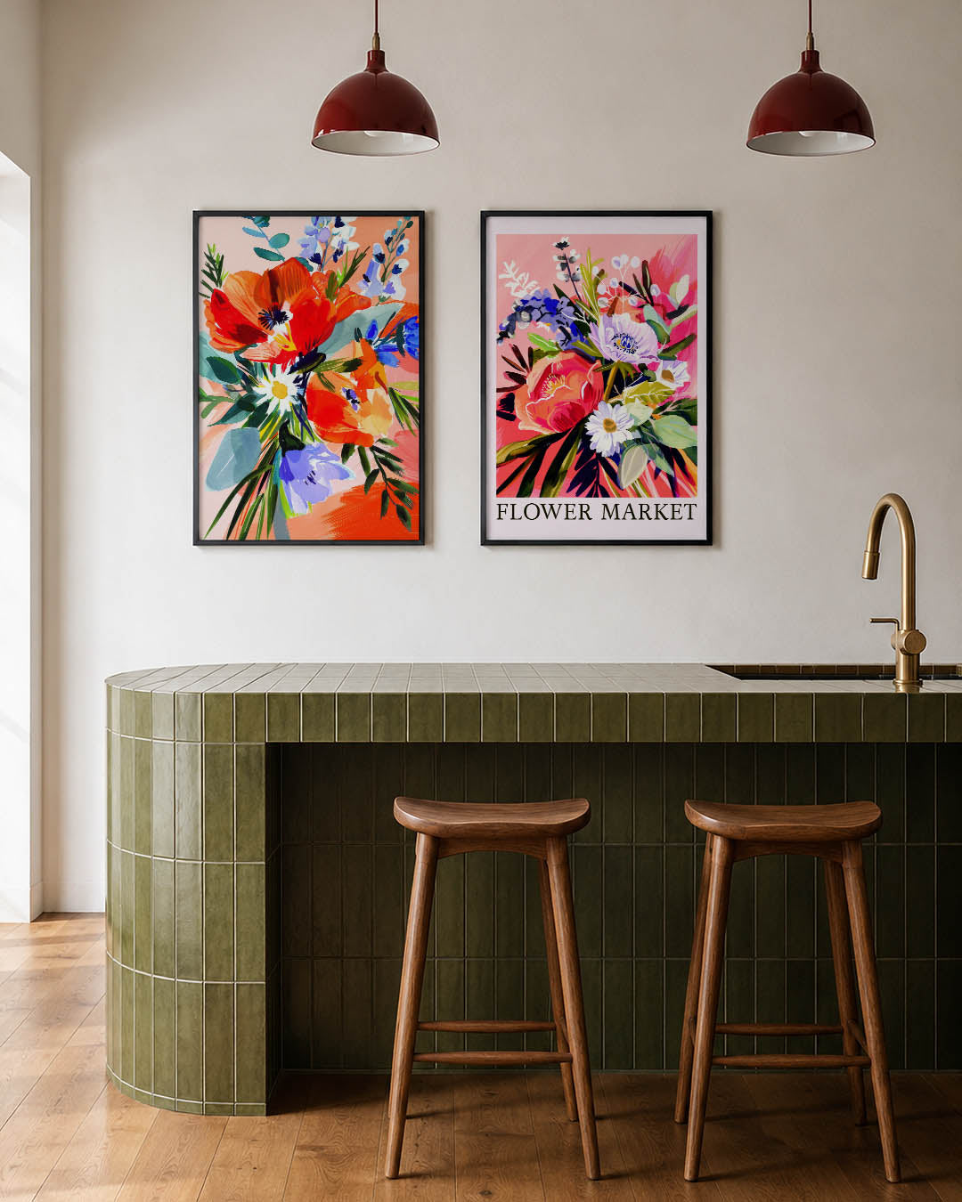 Bloemrijke kleurexplosie Posterset