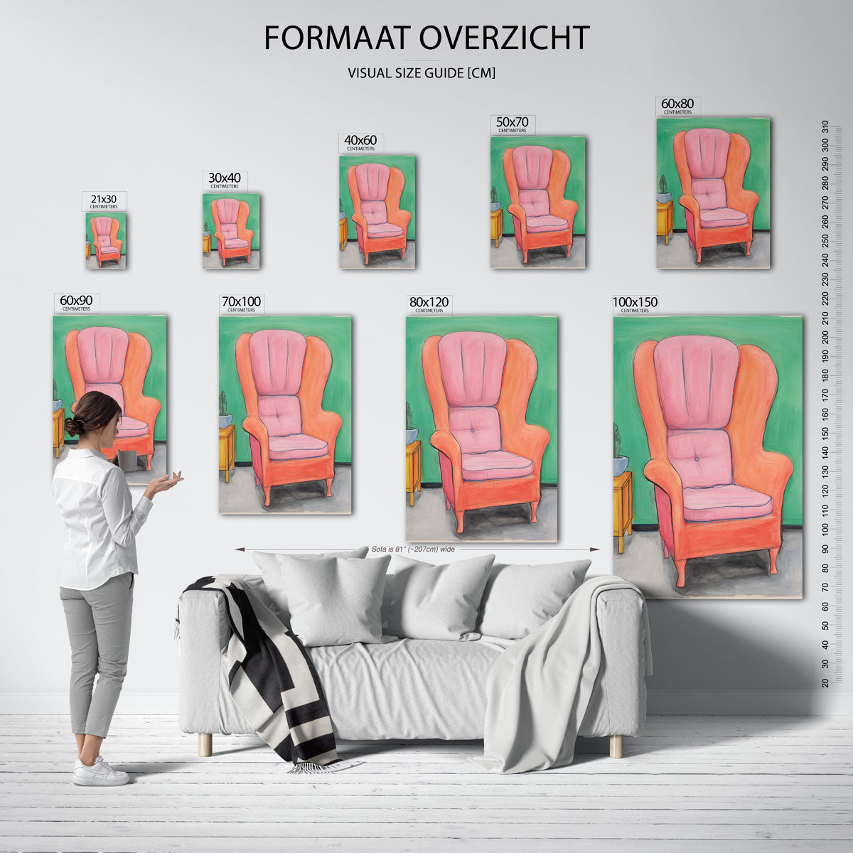 Roze fauteuil Poster