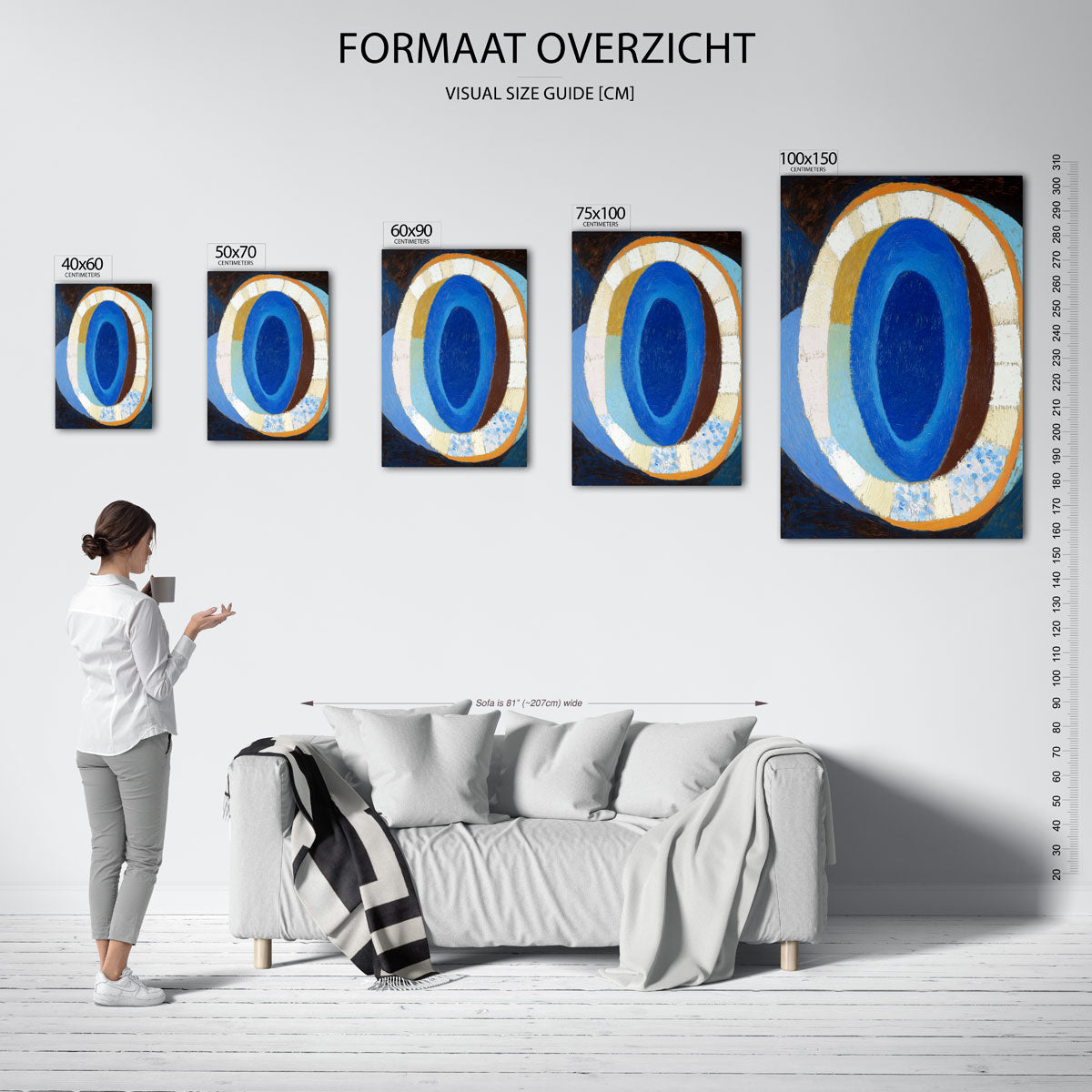 Kleurrijke cirkelvormen Kunstwerk