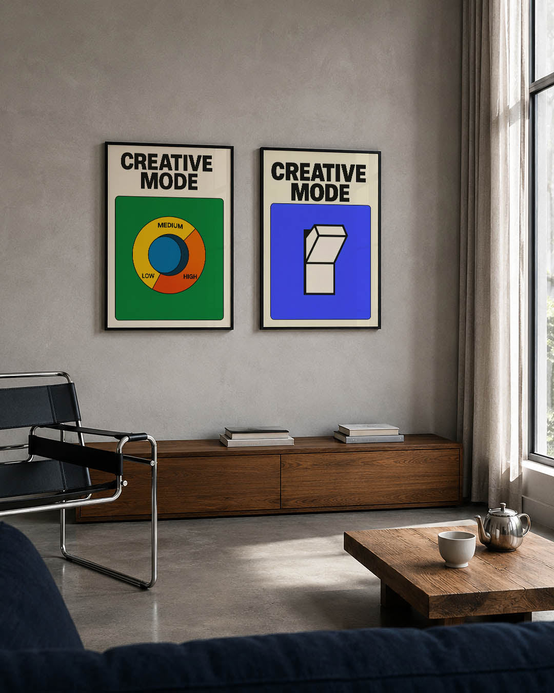 Kleurrijke cirkelcompositie Posterset