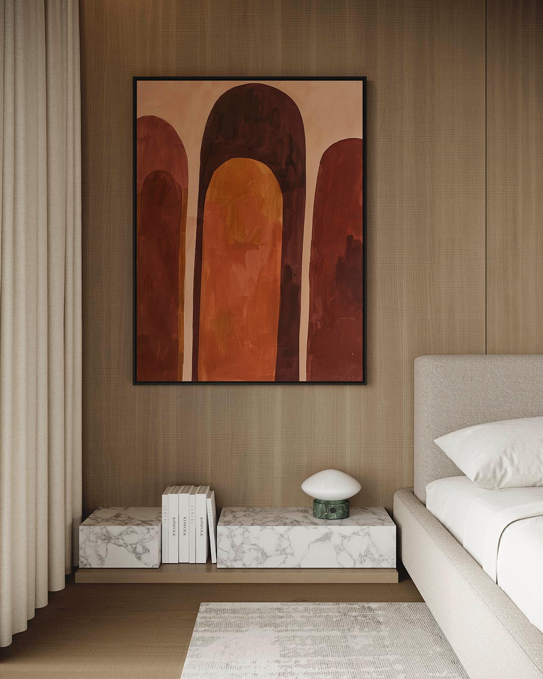 Organische vormen compositie Kunstwerk