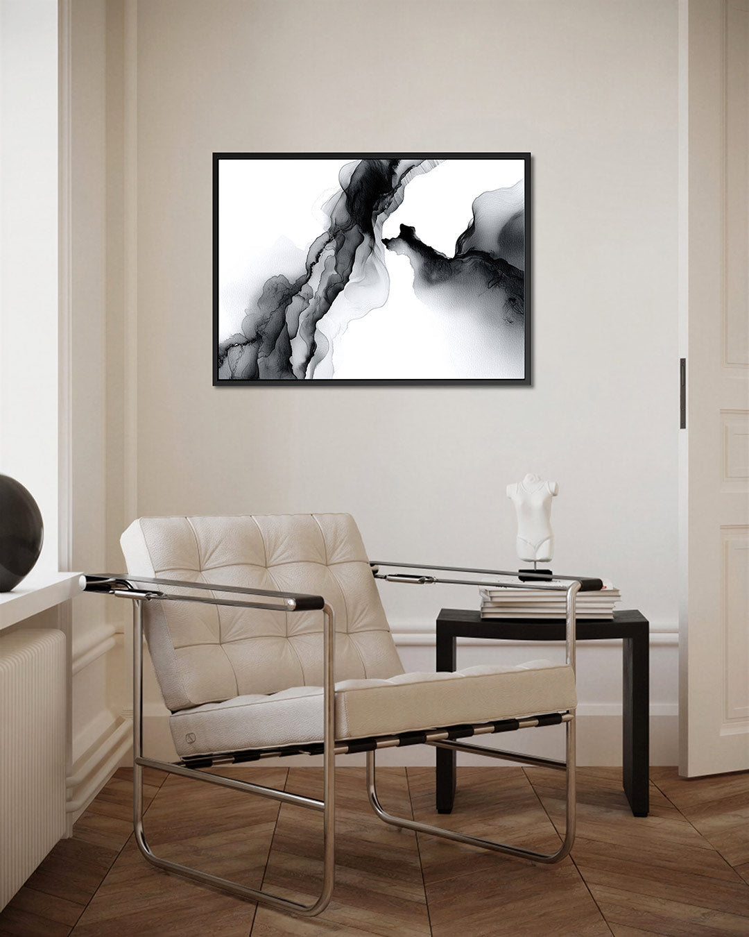 Vloeiende lijnen compositie Kunstwerk