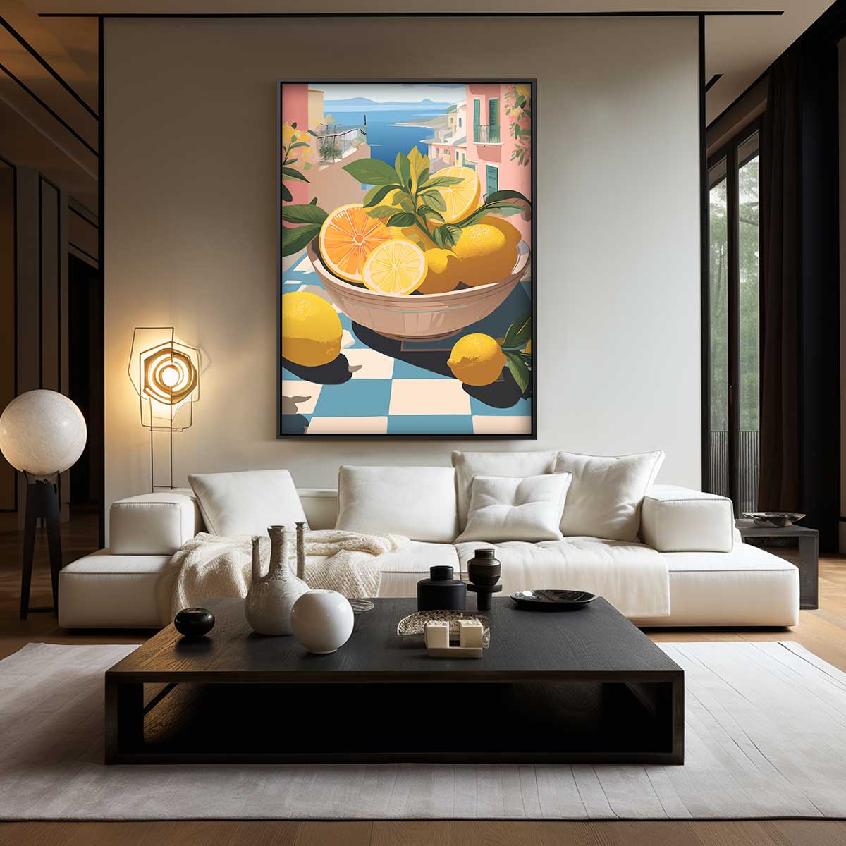 Zonnige Citrus Escapade Kunstwerk-canvas-dibond-plexiglas-wanddecoratie-WallArtistic