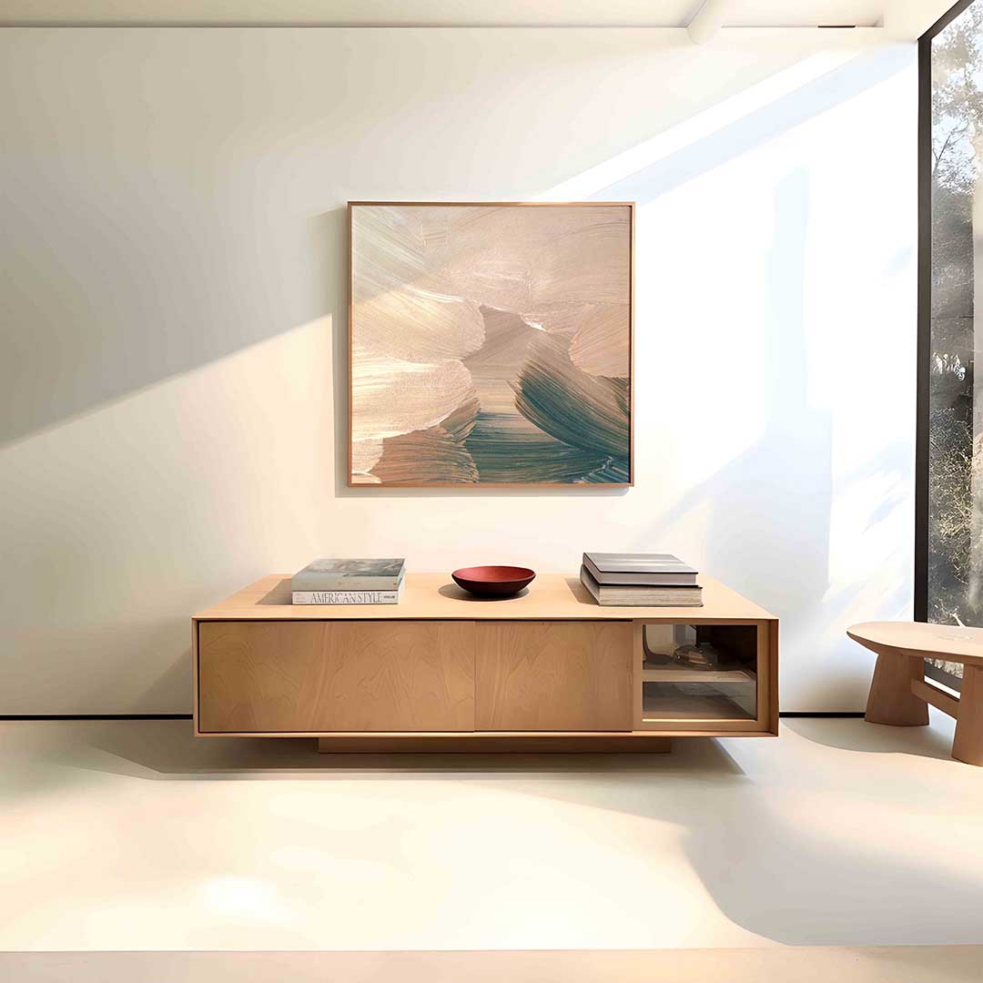 Abstracte penseelstreken Poster