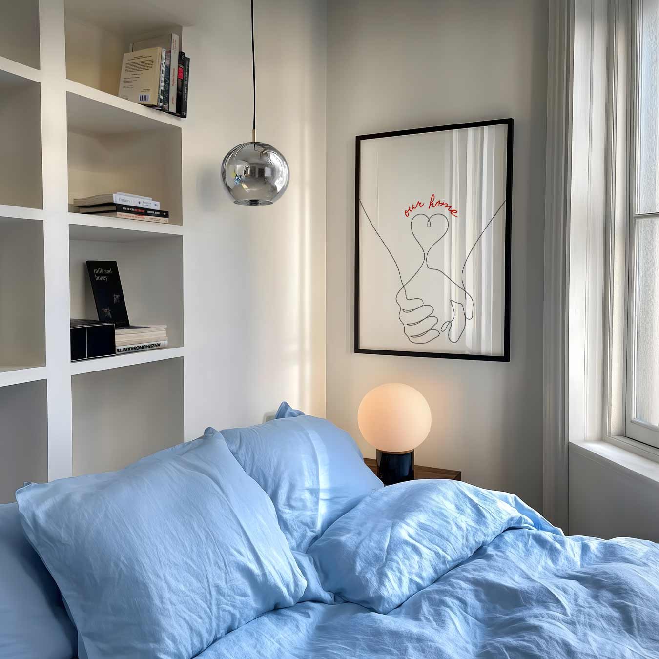 Moderne Liefdeslijn Poster-WallArtistic