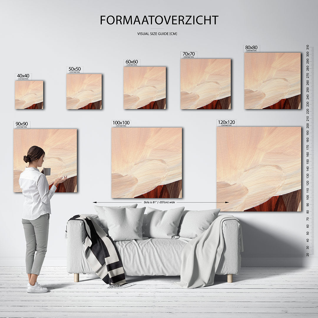 Zachte kleuren compositie Kunstwerk