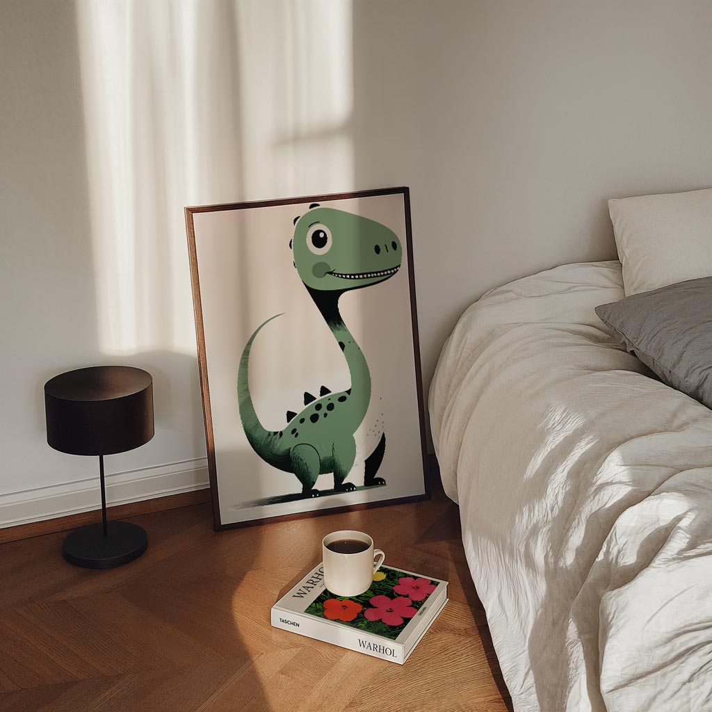 Schattige Dino Vrienden Poster-WallArtistic