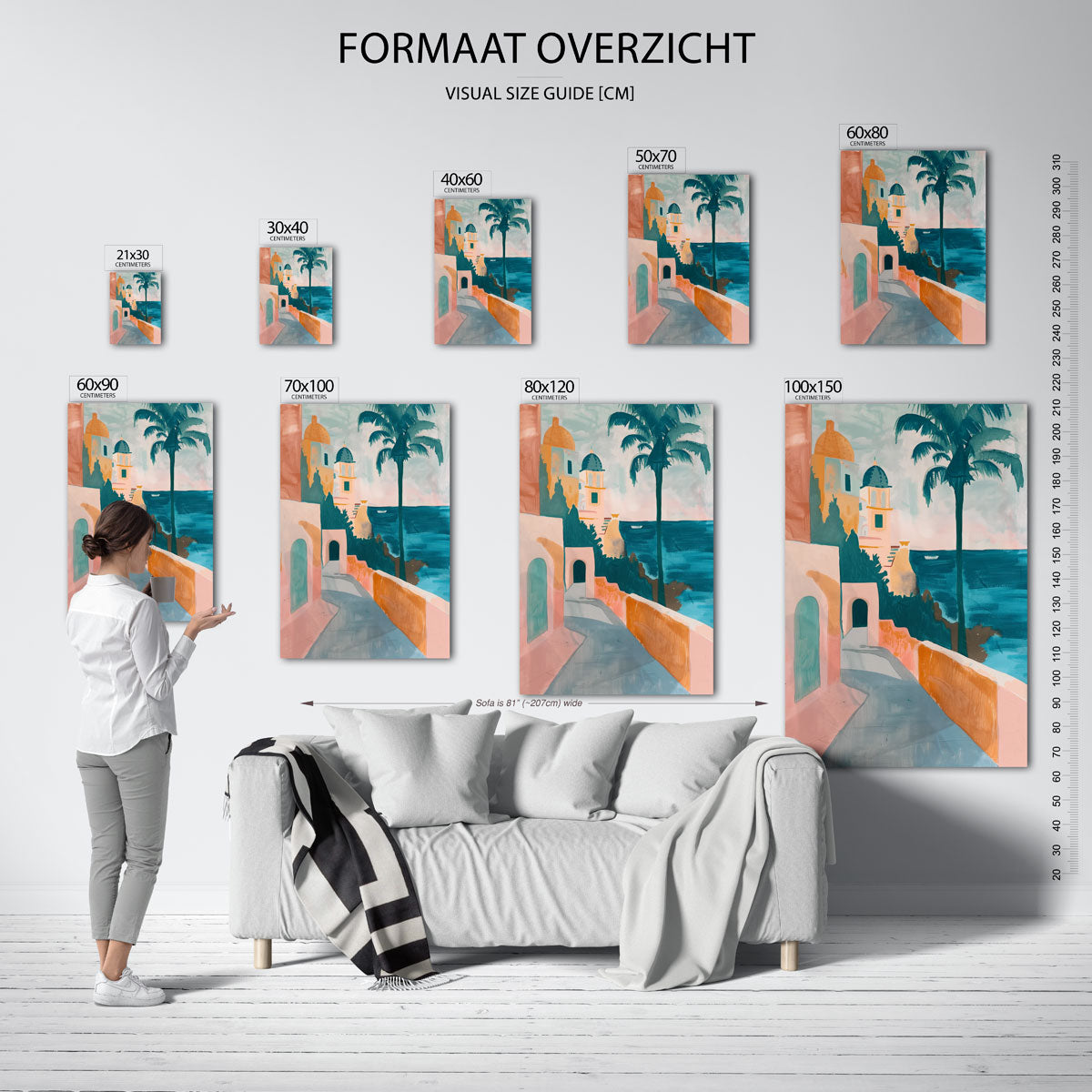 Mediterrane kustlijn Poster
