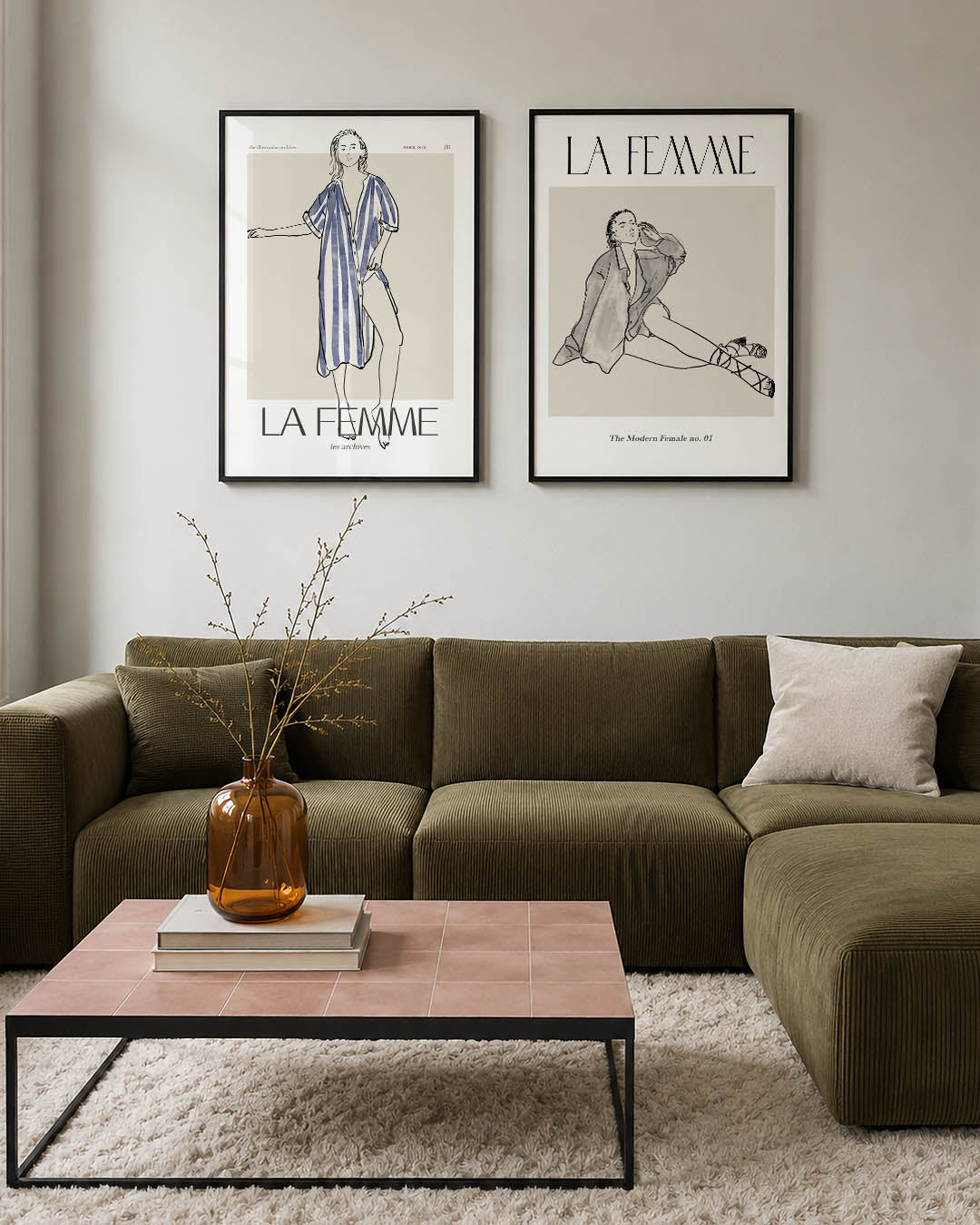 Gestreepte elegantie Posterset