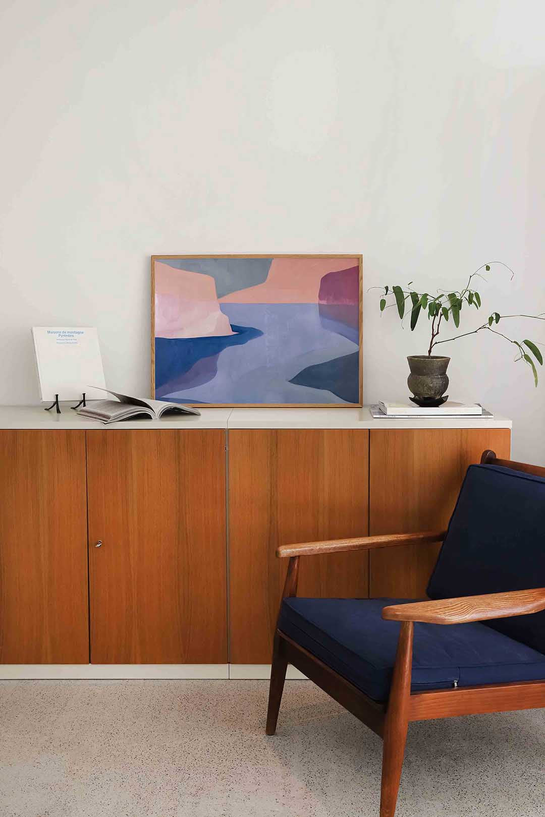 Abstracte landschapsvormen Poster
