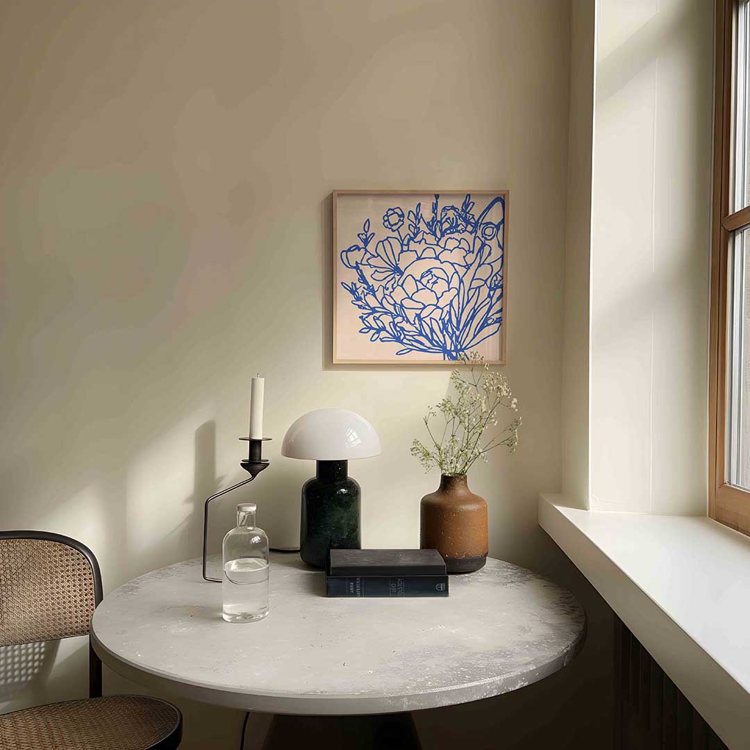Blauwe bloemen Poster