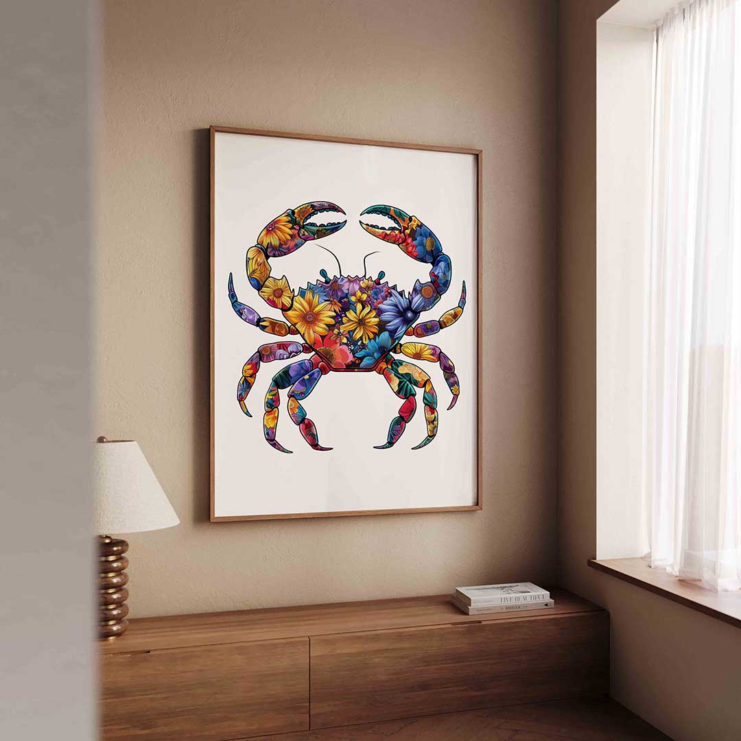 Bloemenkrab Poster