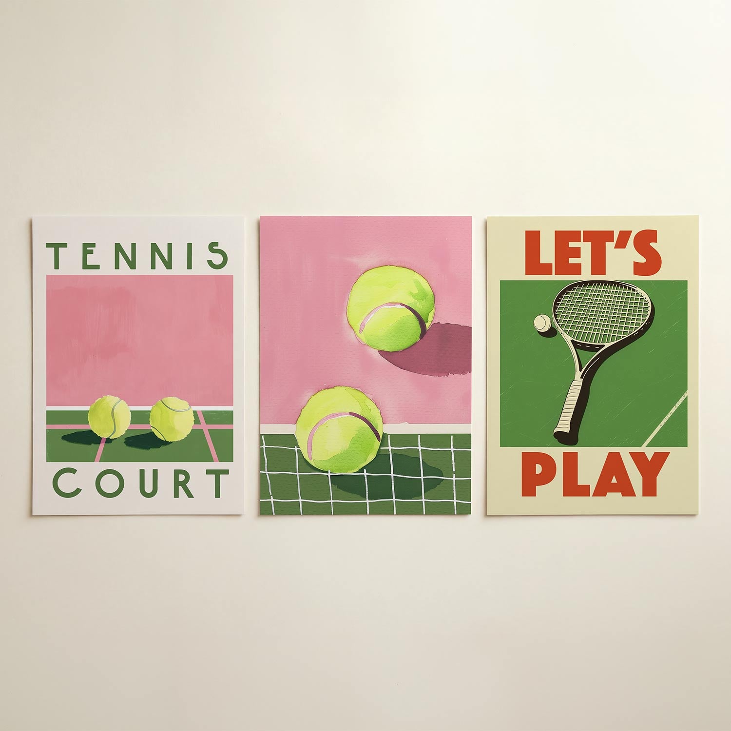 Tennis kleurenspel Posterset