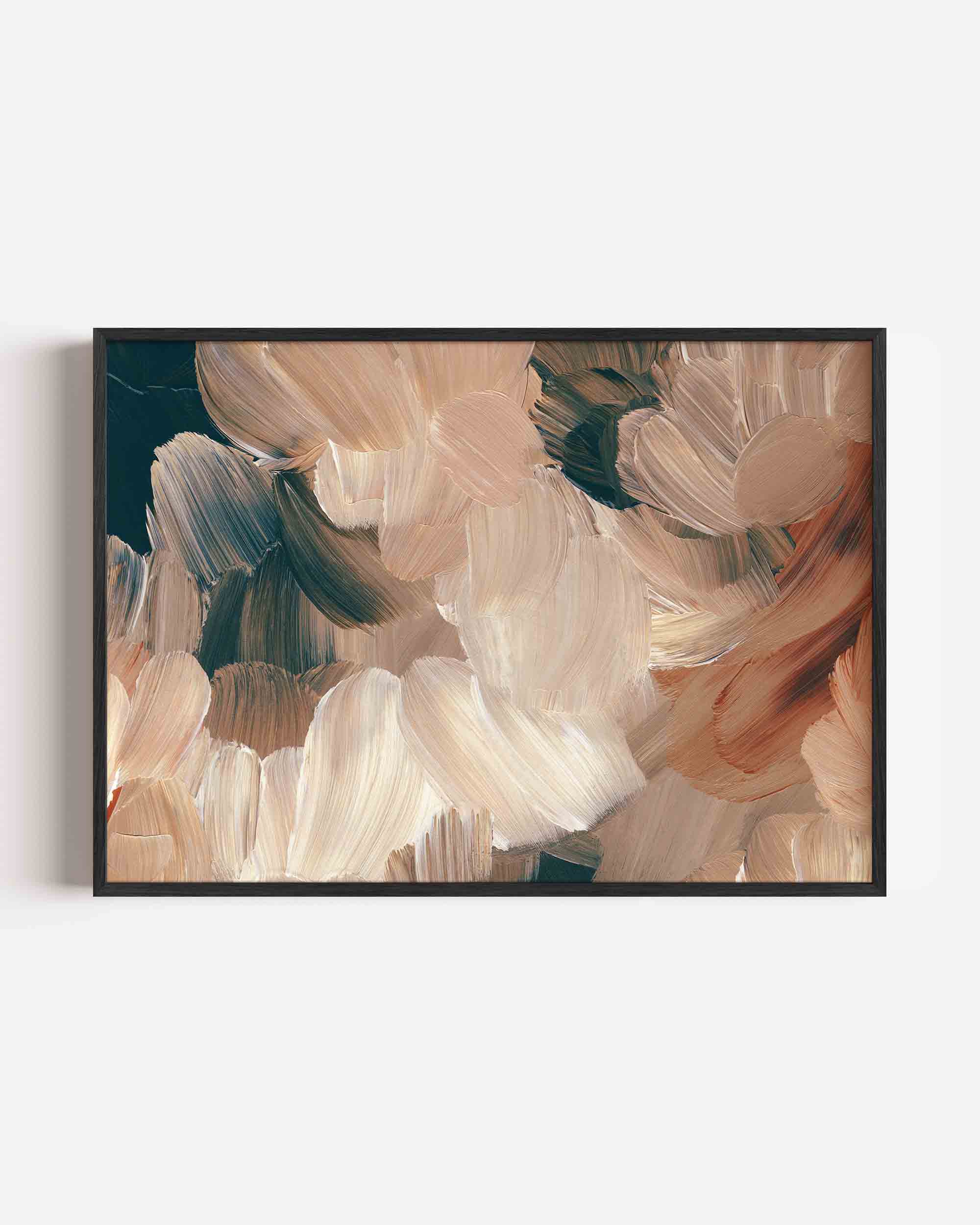Abstracte penseelstreken Poster