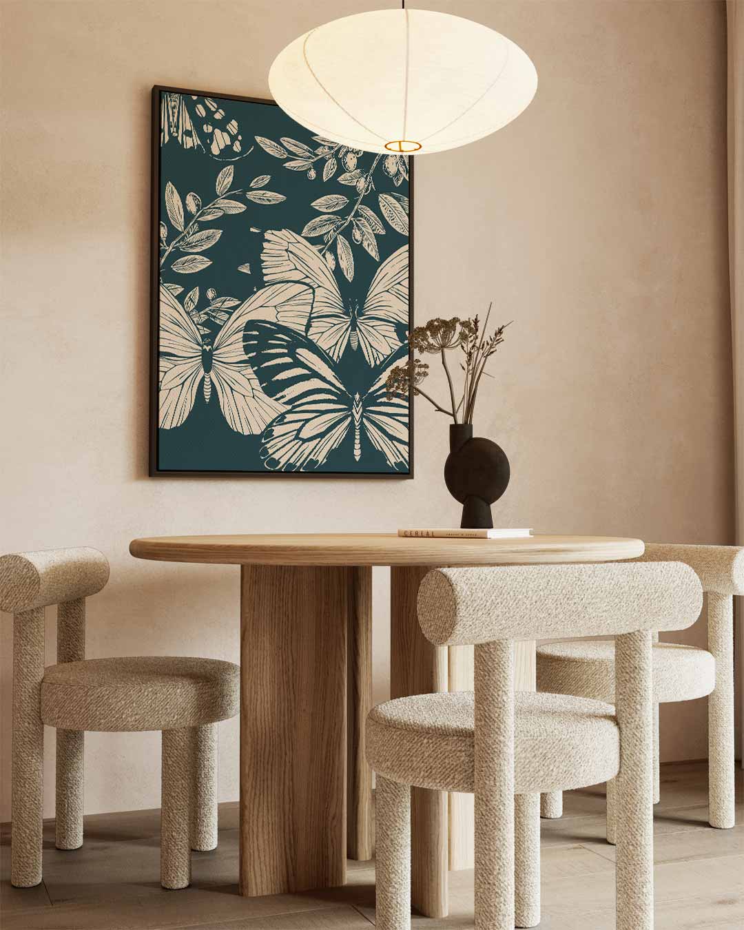 Vlinders in de Nacht Kunstwerk-canvas-dibond-plexiglas-wanddecoratie-WallArtistic