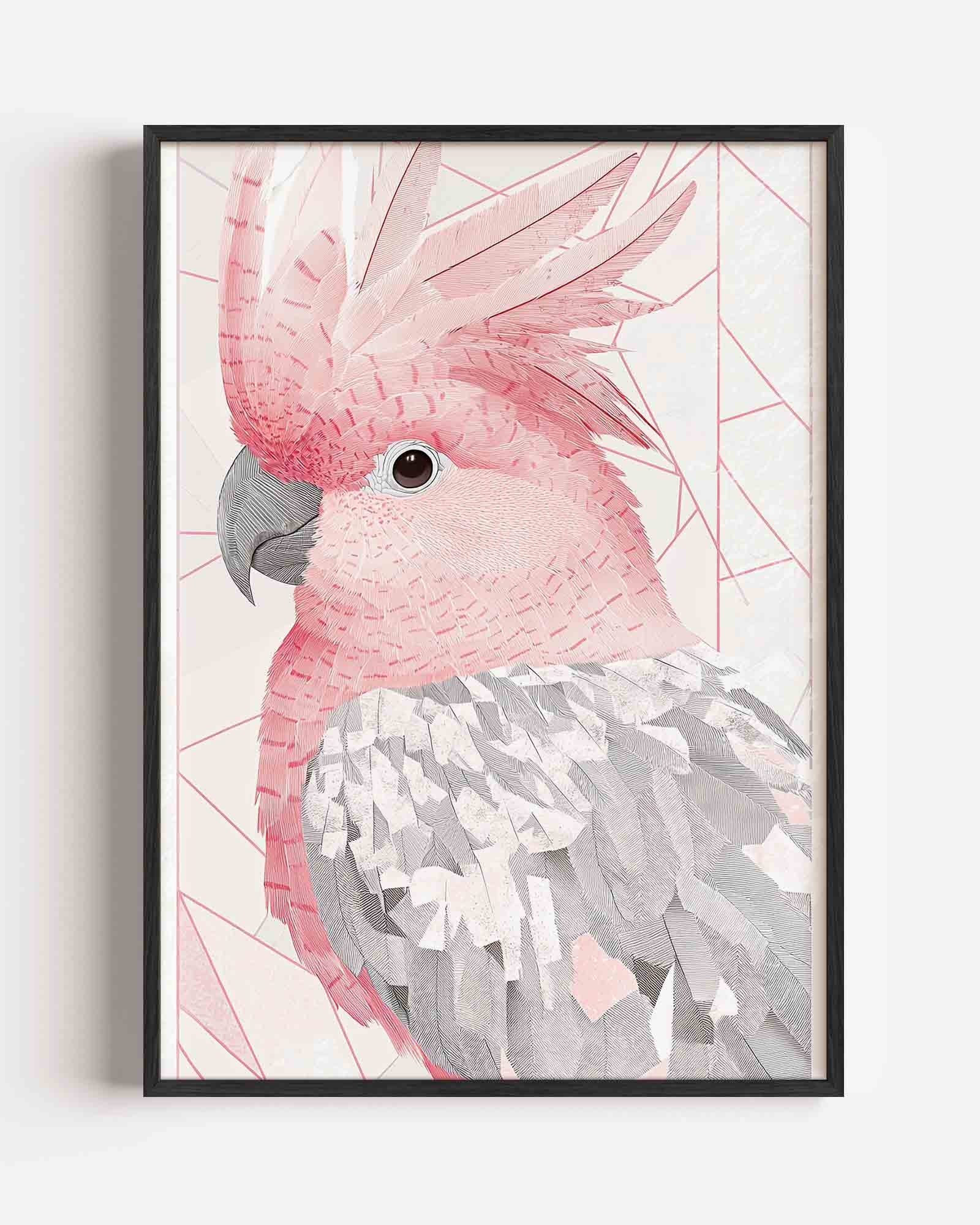 Roze vogel Poster