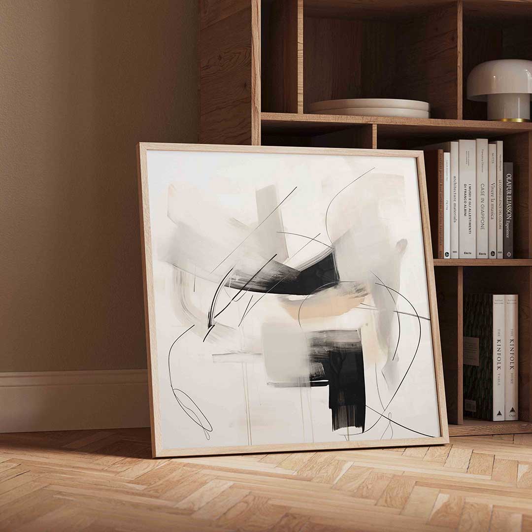 Abstracte lijnen en vlakken Poster