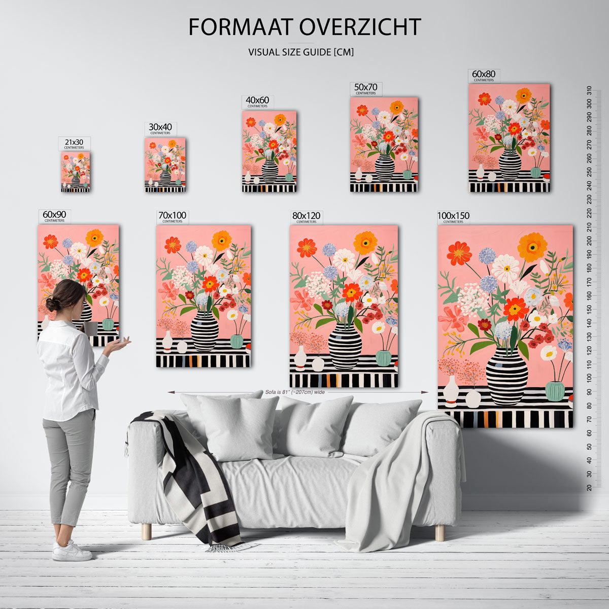 Bloemen in vaas Poster