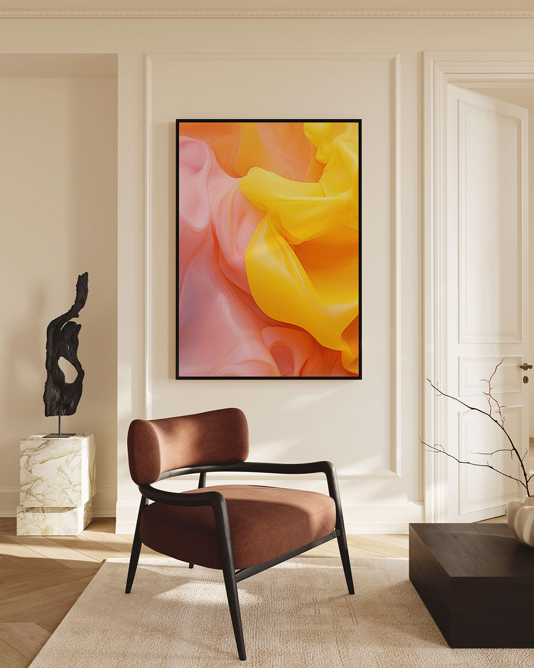 Vloeiende kleuren Kunstwerk