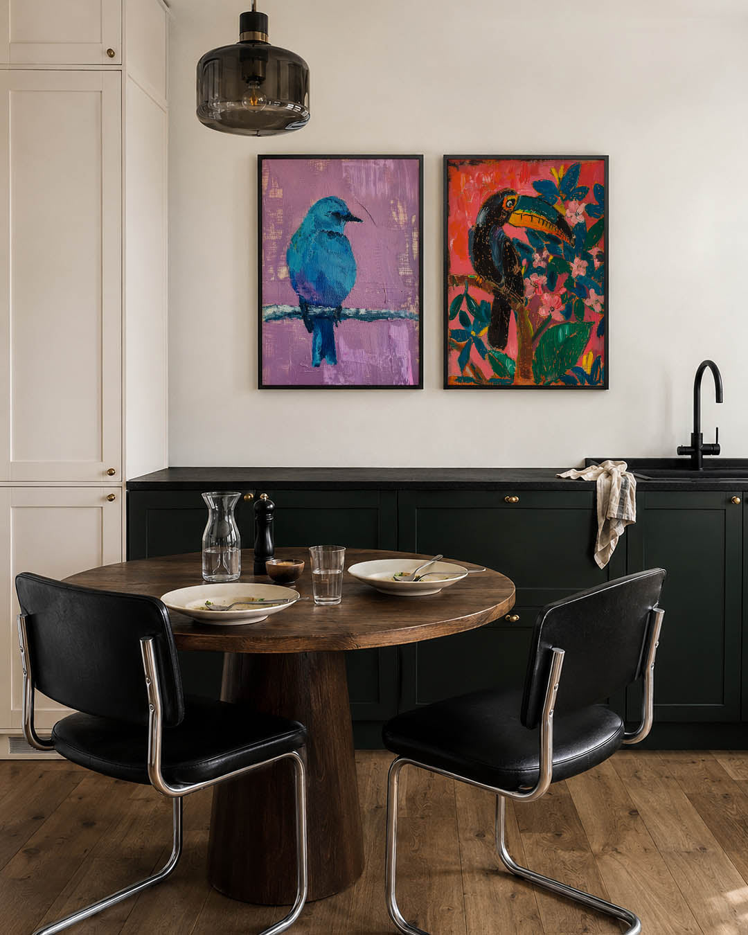 Kleurrijke vogel Posterset