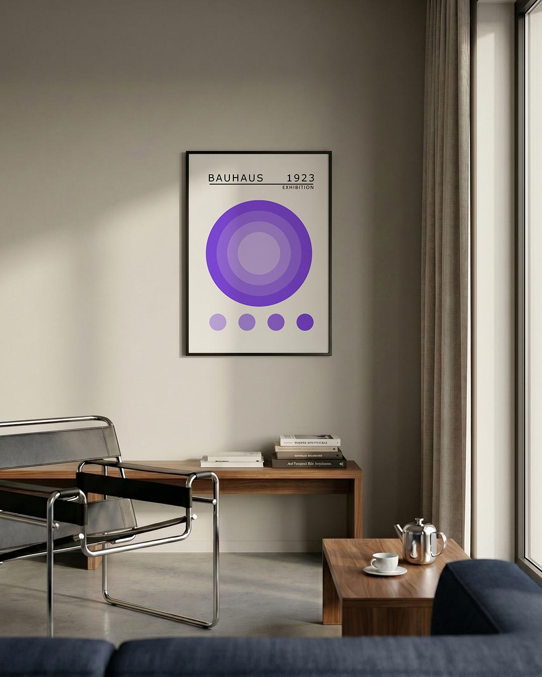 Cirkelpatroon en lijnen Poster