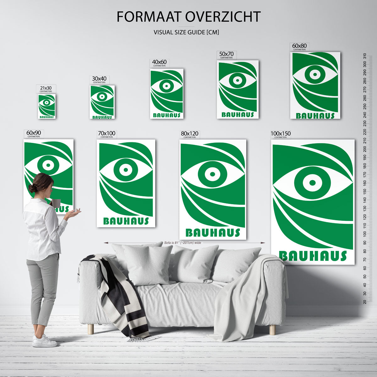 Oogvorm en lijnen Poster