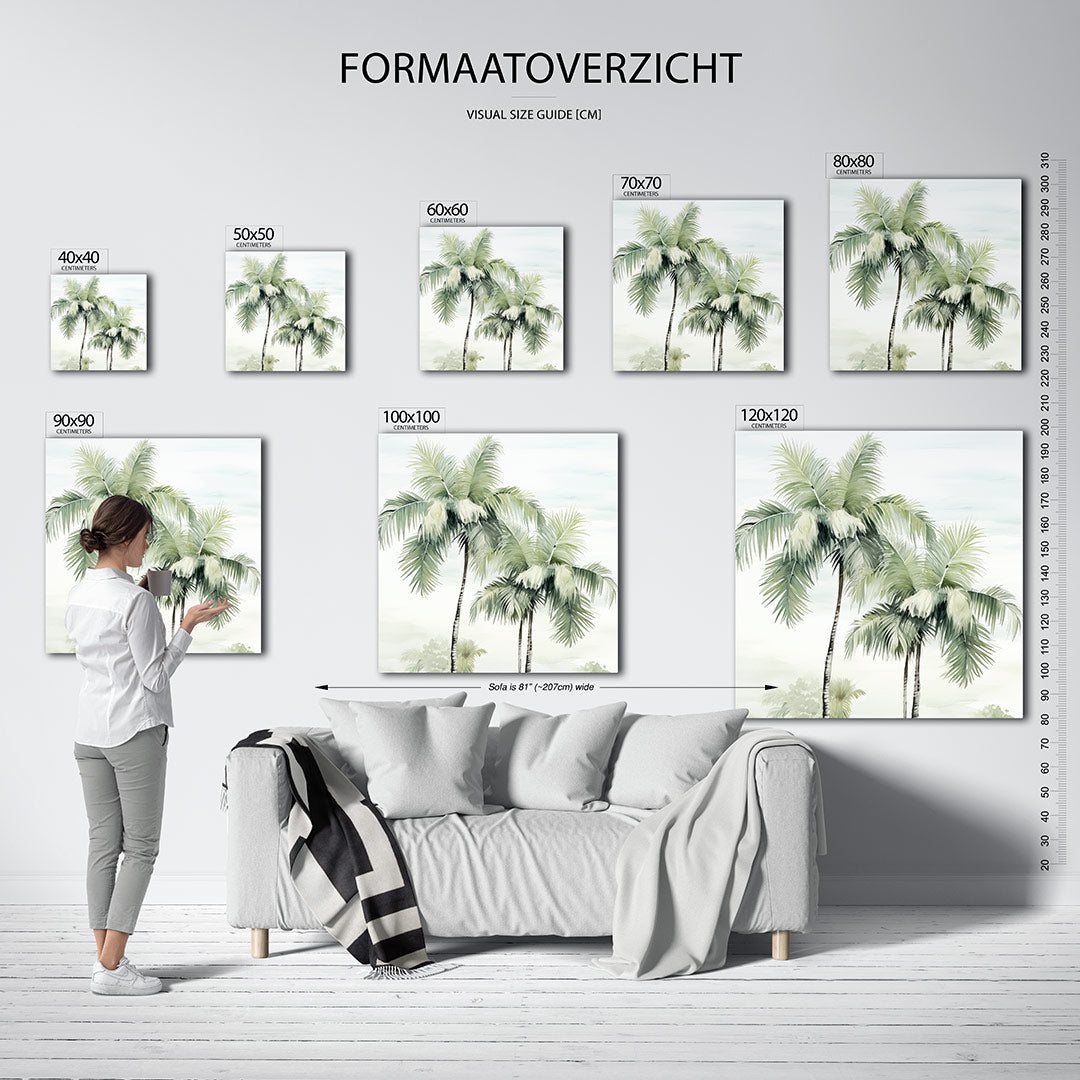 Tropische palmen Kunstwerk