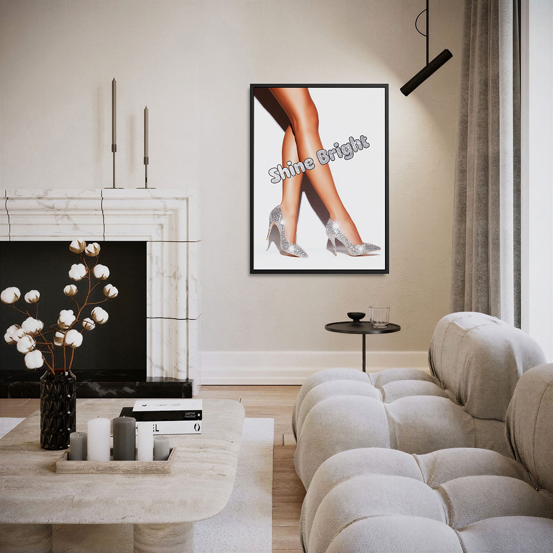 Glinsterende schoenen Kunstwerk