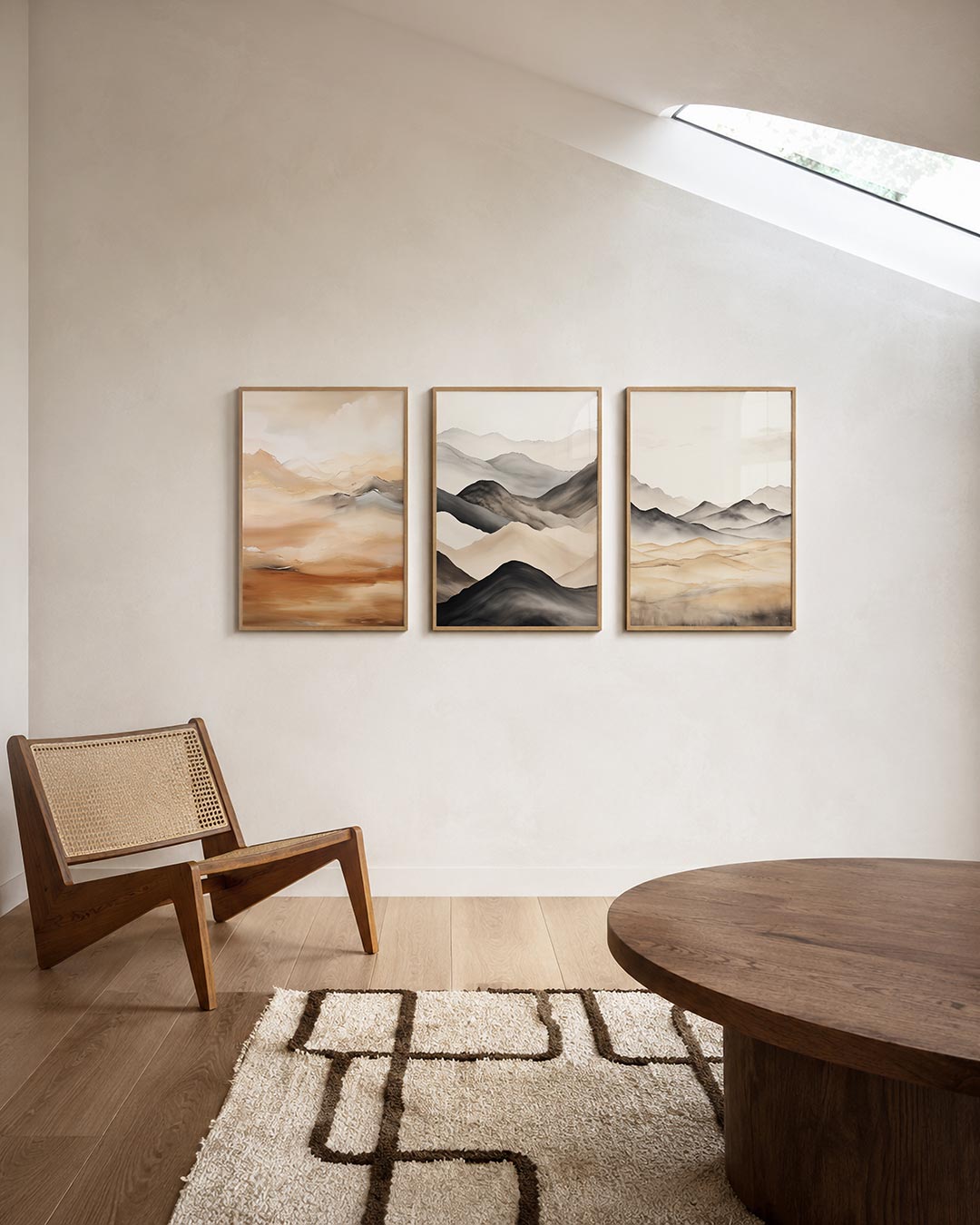 Zandkleurige vlakken Posterset