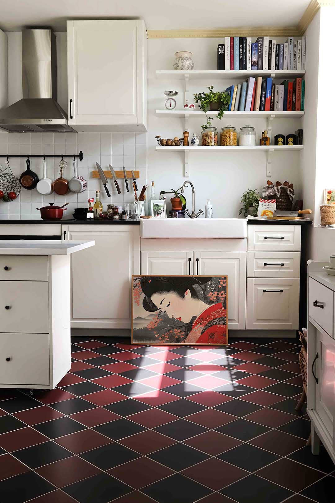 Vrouw in kimono Poster