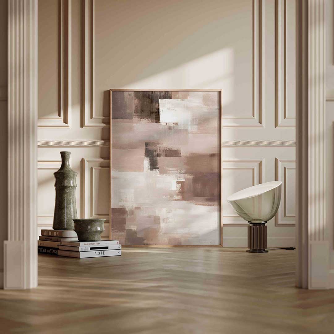 Abstracte beige vlakken Poster