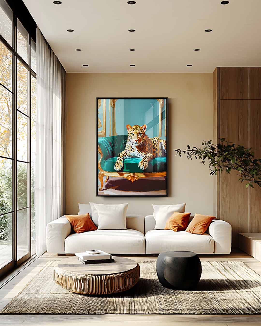 Luxuriöse Kunstwerke in der Leopard Lounge