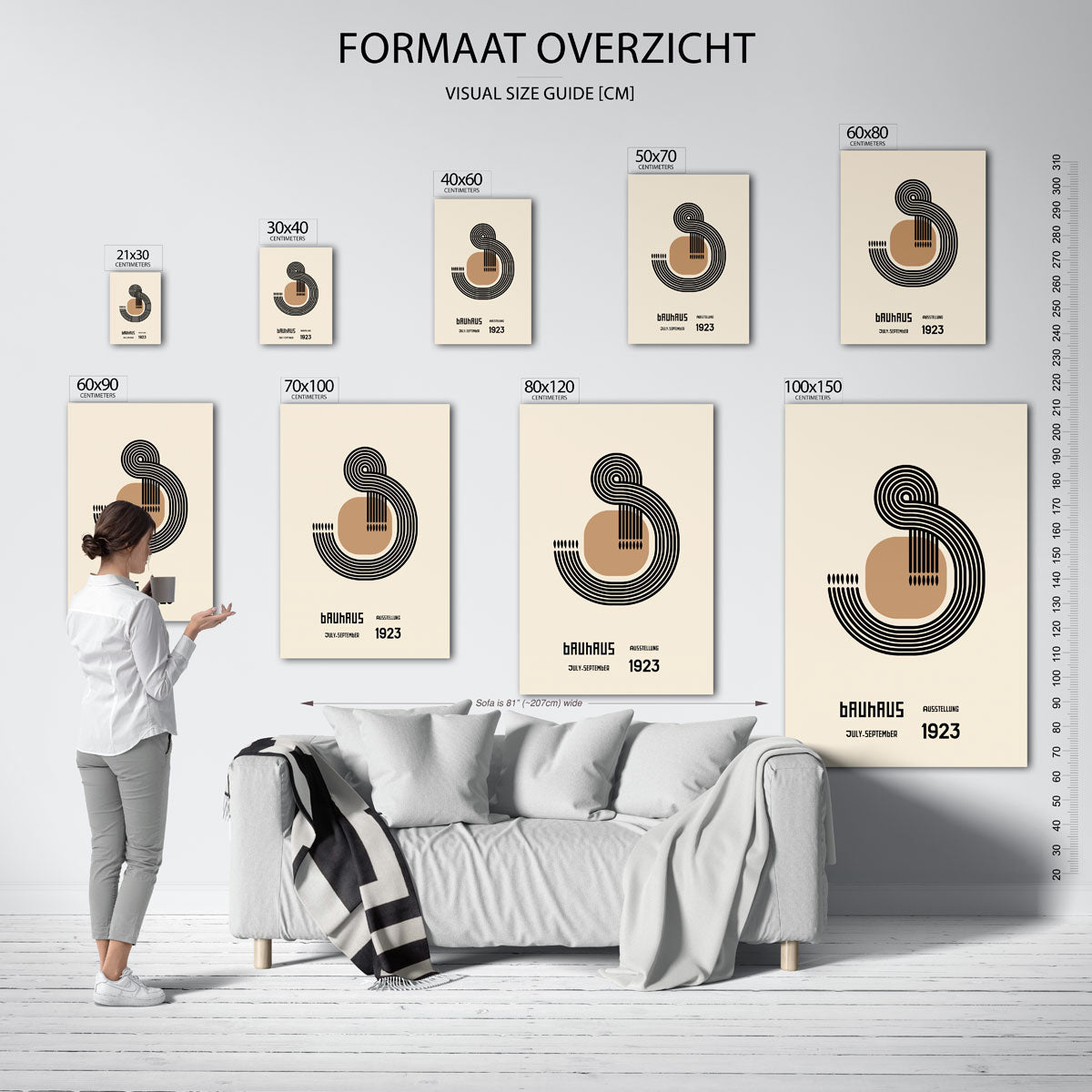 Lijnen en vormen Poster